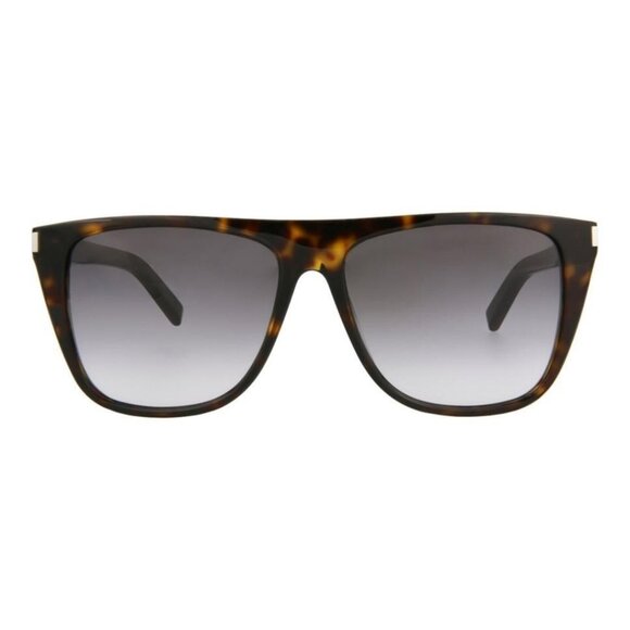 Saint Laurent Unisex Square/Rectangle Havana Havana Grey Fashion Designer - Picture 2 of 5